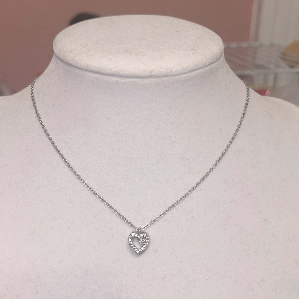 Silver Heart Pendant Necklace